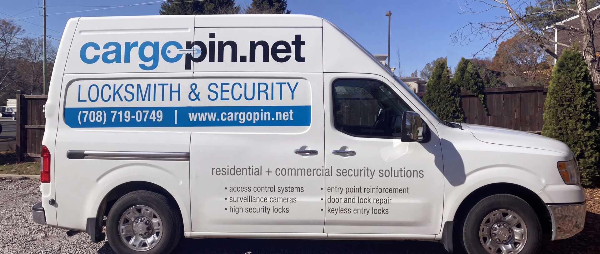 The Cargopin Locksmith & Security service van, cargopin.net
